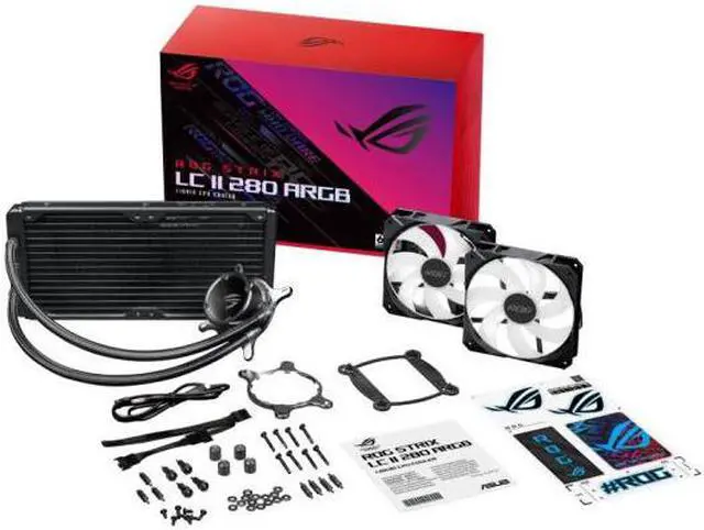 Alt view image 3 of 6 - ASUS ROG STRIX LC II 280 RGB AIO Liquid CPU Cooler 280mm Radiator (Dual 140mm 4-pin PWM Fans) with Armoury Creat Controls ARGB