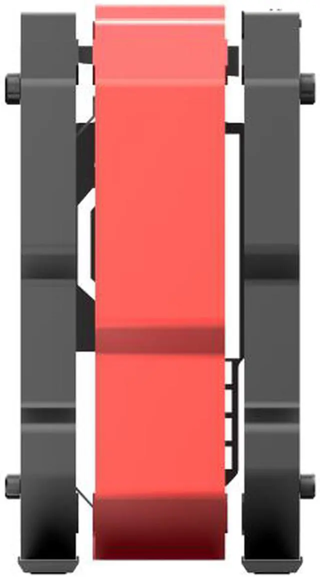 Alt view image 4 of 6 - Zeaginal ZC-06M Tempered Glass Mini Computer Case Support 240mm Radiator Support M-ATX Motherboard USB 3.0 -Red