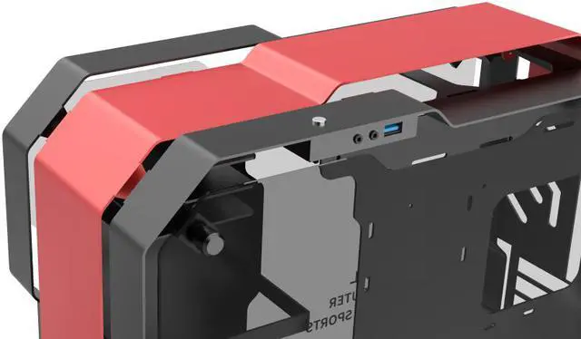 Alt view image 5 of 6 - Zeaginal ZC-06M Tempered Glass Mini Computer Case Support 240mm Radiator Support M-ATX Motherboard USB 3.0 -Red