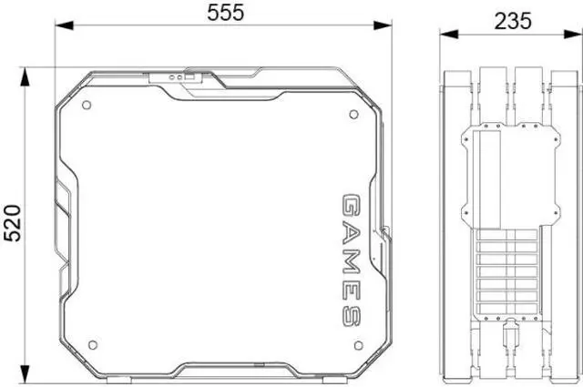 Alt view image 2 of 3 - Zeaginal ZC-07 Pineapple Lon Tempered Glass Computer Case Support 360mm Radiator Support M-ATX/ ATX Motherboard USB3.0 -Red