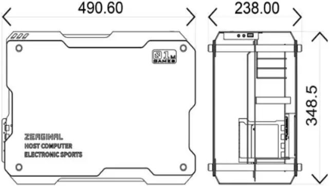 Alt view image 5 of 7 - Zeaginal ZC-01M Mini Tempered Glass Computer Case Support 120MM/ 240mm Radiator Support M-ATX /ITX Motherboard USB 3.0 -Purple (Accessories are not included)