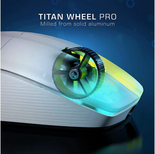 Alt view image 6 of 7 - ROCCAT Kone Pro Air Ergonomic Bluetooth Wireless Gaming Mouse - 19K DPI Optical Sensor - AIMO RGB Lighting - Aluminum Scroll Wheel - 100+ Hour Battery Life - White