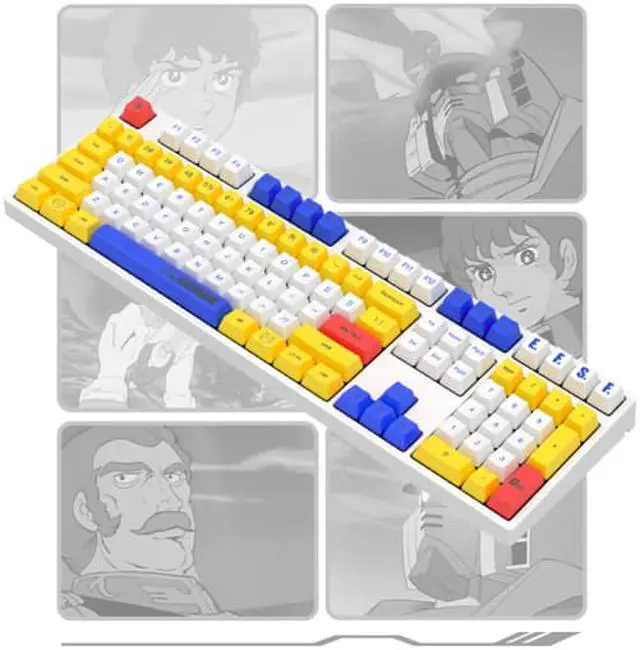 Alt view image 5 of 7 - iKBC X GUNDAM RX-78-2 Limited Version Cherry MX Red 2.4Ghz Wireless Mechanical Keyboard( Mouse Pad is Not Included)