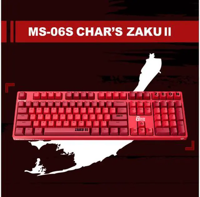 Alt view image 3 of 4 - iKBC X GUNDAM ZAKU Limited Version Cherry MX Red USB Wired Mechanical Gaming Keyboards