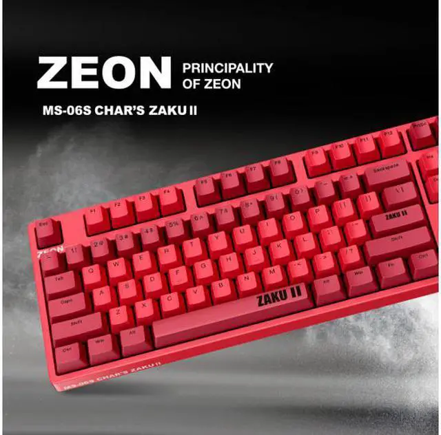 Alt view image 2 of 4 - iKBC X GUNDAM ZAKU Limited Version Cherry MX Red USB Wired Mechanical Gaming Keyboards