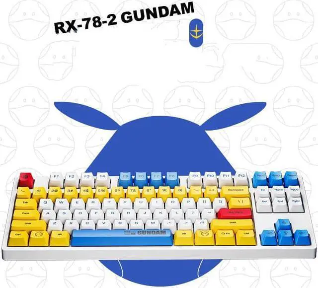 Alt view image 7 of 7 - iKBC X GUNDAM RX-78-2 Limited Version Cherry MX Red 2.4Ghz Wireless Mechanical Keyboard( Mouse Pad is Not Included)