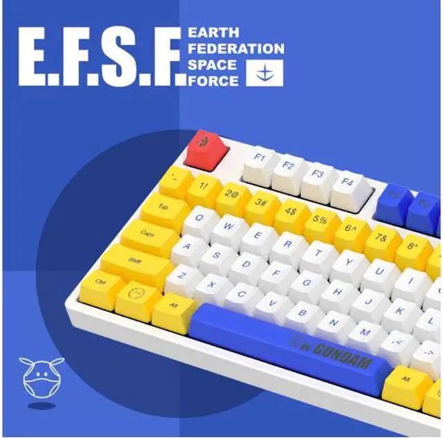 Alt view image 3 of 7 - iKBC X GUNDAM RX-78-2 Limited Version Cherry MX Red 2.4Ghz Wireless Mechanical Keyboard( Mouse Pad is Not Included)