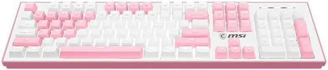 Alt view image 3 of 3 - MSI GK50Z PIXEL RGB Gaming Keyboard, White Backlit  With RGB LED On Sides Illuminated 104 Keys Keyboard, Red Switch, PBT keycap,For Windows PC Games (White)