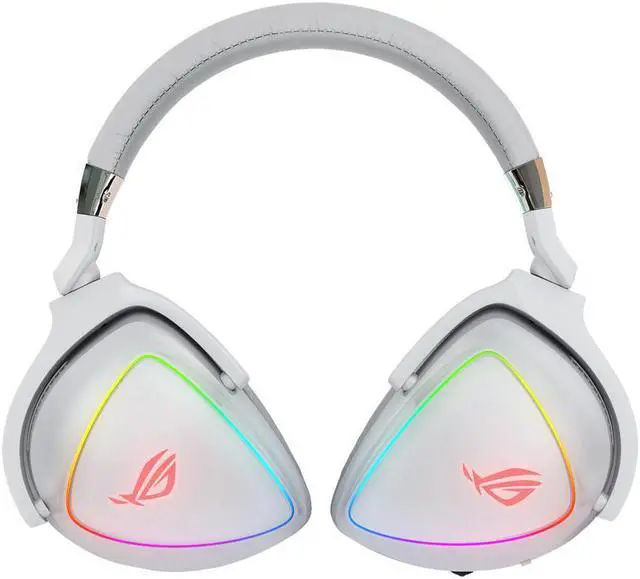 Alt view image 2 of 6 - ASUS ROG Delta White Edition USB / USB-C Connector Circumaural RGB Gaming Headset with Hi-Res ESS Quad-DAC, USB-C Connector for PCs and Mobile Gaming