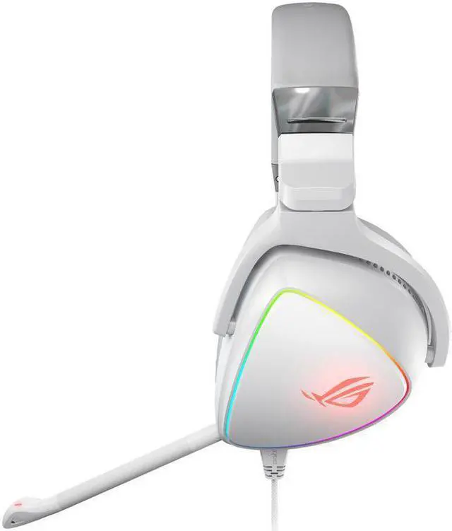 Alt view image 4 of 6 - ASUS ROG Delta White Edition USB / USB-C Connector Circumaural RGB Gaming Headset with Hi-Res ESS Quad-DAC, USB-C Connector for PCs and Mobile Gaming
