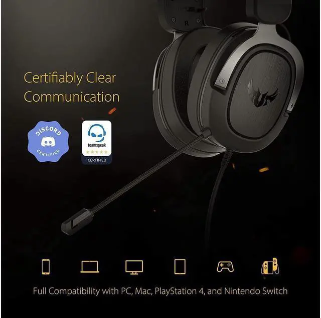 Alt view image 2 of 5 - ASUS TUF Gaming H3 3.5mm Connector Virtual 7.1 Surround Sound Circumaural Wired Gaming Headset-Gray