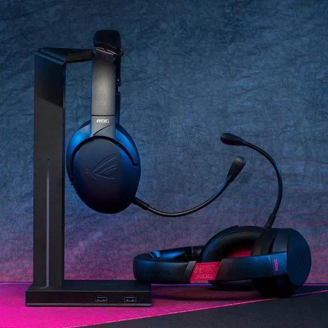 Alt view image 2 of 6 - ASUS ROG Strix GO Punk Pink Wired/ Wireless Dual-mode Connection Gaming Headset Virtual 7.1 Surround Sound And Noise-canceling Microphone