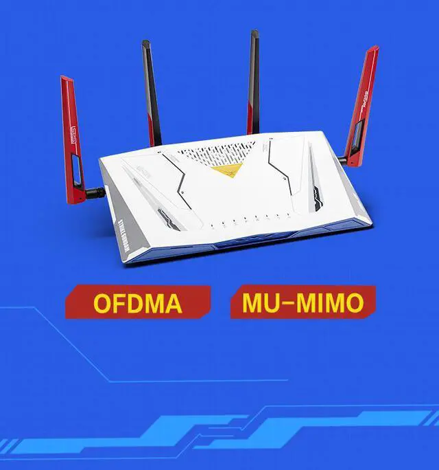 Alt view image 4 of 5 - ASUS RT-AX88U  GUNDAM Limited Edition 6000Mbps Dual Band WiFi 6 (802.11ax) Router Supporting MU-MIMO and OFDMA Technology, with AiProtection Pro Network Security