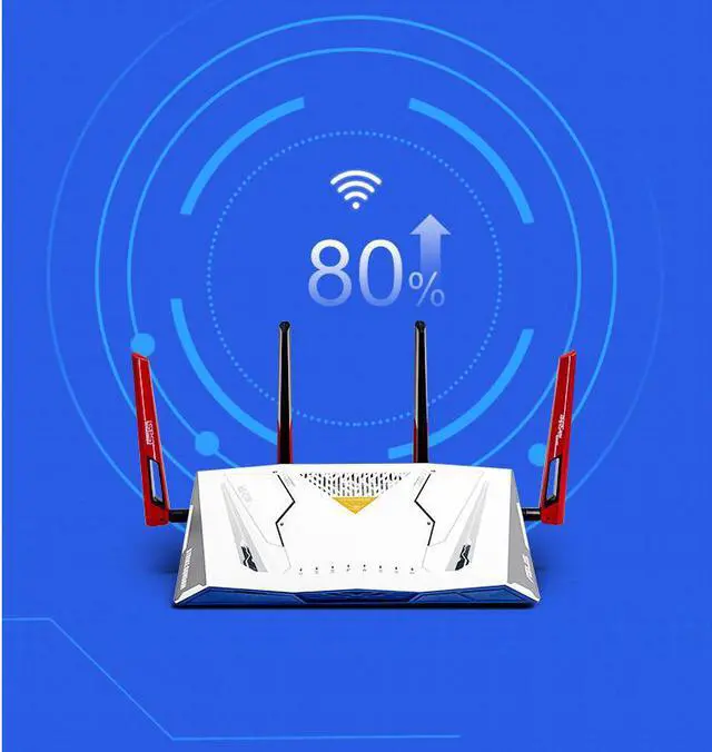 Alt view image 5 of 5 - ASUS RT-AX88U  GUNDAM Limited Edition 6000Mbps Dual Band WiFi 6 (802.11ax) Router Supporting MU-MIMO and OFDMA Technology, with AiProtection Pro Network Security