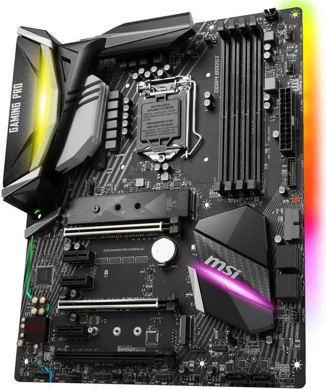 Main image of MSI Z370 GAMING PRO CARBON AC LGA 1151 (300 Series) Intel Z370 HDMI SATA 6Gb/s USB 3.1 ATX Intel Motherboard
