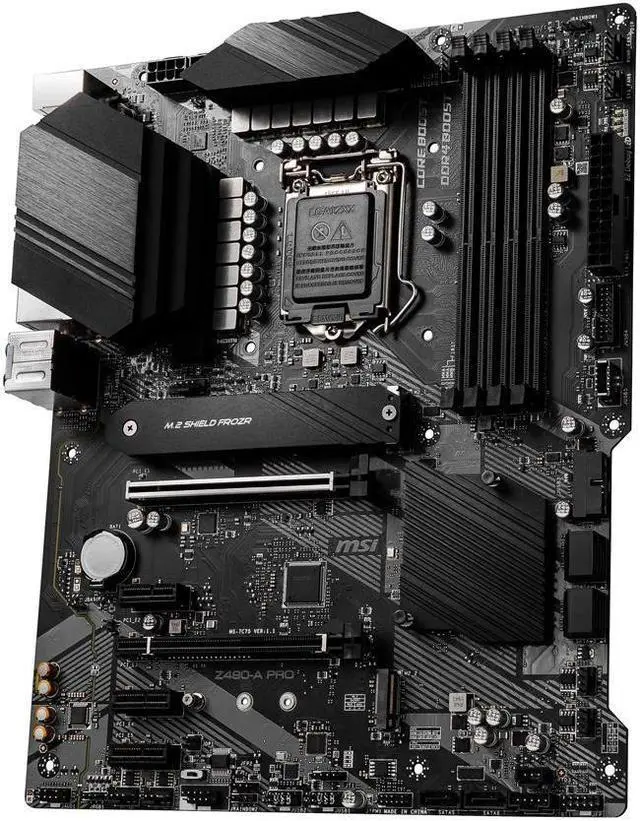 Alt view image 3 of 6 - MSI PRO Z490-A PRO LGA 1200 Intel Z490 SATA 6Gb/s ATX Intel Motherboard