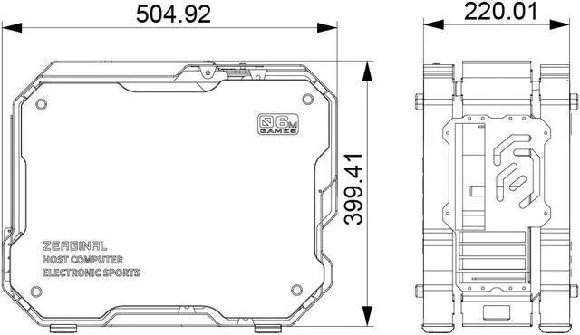 Alt view image 7 of 7 - Zeaginal ZC-06M Tempered Glass Mini Computer Case Support 240mm Radiator Support M-ATX Motherboard USB 3.0 -Red