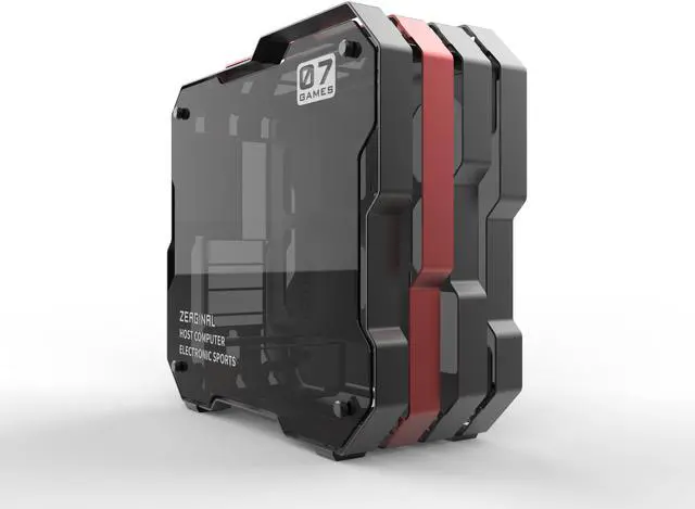 コンピュータ・IT AZERN Compact Zeaginal ZC-07 Pineapple Lon Tempered Glass Computer Case Support