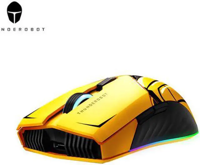Alt view image 6 of 7 - ThundeRobot ML703 16000DPI Ergonomic Design Rechargeable Wireless Gaming Mouse With RGB Backlit, 1000mA Battery,1000Hz polling rate, 6 buttons-The Transformers Theme Limited Version The Bumblebee