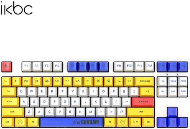 Main image of iKBC X GUNDAM  RX-78-2 Limited Version Cherry MX blue Switch 2.4Ghz Wireless Mechanical Keyboard( Mouse Pad is Not Included)
