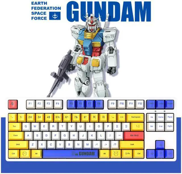 Alt view image 3 of 4 - iKBC X GUNDAM  RX-78-2 Limited Version Cherry MX blue Switch 2.4Ghz Wireless Mechanical Keyboard( Mouse Pad is Not Included)