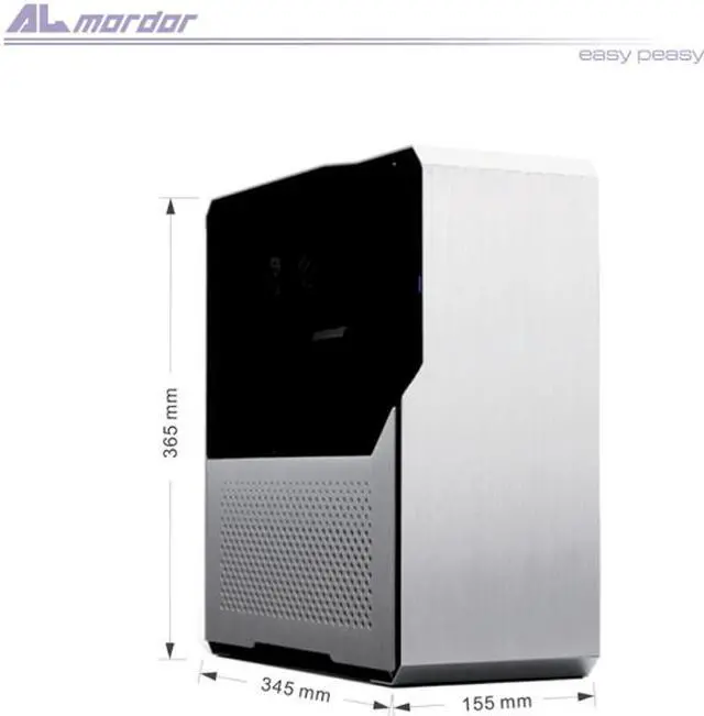 Alt view image 7 of 7 - H.E. SilverLining 160G ITX Mini ITX Computer Case Support 240mm Radiator,Support ITX Motherboard, Dual-Chamber Ventilation, USB3.0 +Type-c Computer Case