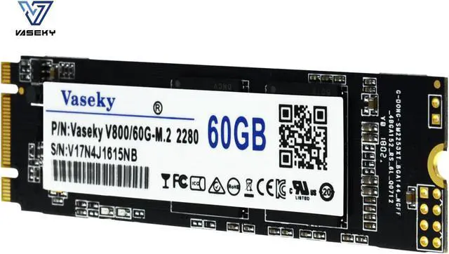 Alt view image 3 of 4 - Vaseky M.2 2280 SATA 60GB SSD MLC Internal Solid State Drive (SSD) for Desktop Notebook Standrad M.2 SATA 60GB SSD MLC Storage Grain
