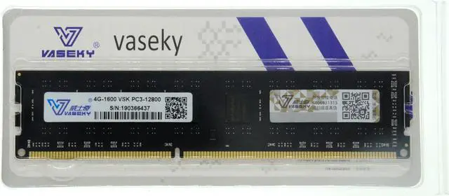 Alt view image 4 of 4 - Vaseky 4GB DDR3 1600 Desktop Memory DDR3 1600 (PC3 12800) Desktop Memory Model MEMVSKDDR316004G