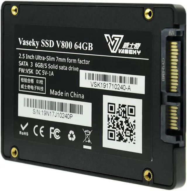 Alt view image 3 of 3 - Vaseky 2.5'' SATA III 64GB SSD TLC Internal Solid State Drive (SSD) for Desktop Notebook Standard 2.5'' SATA III 64GB Internal Solid State Disk