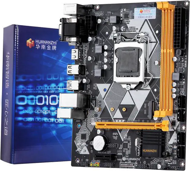 Alt view image 4 of 4 - HUANANZHI B85 M-ATX Desktop Motherboard CPU 1150 Core i3 i5 i7 Socket 1150 DDR3 VGA+DVI+HDMI  + CPU I5 4460 Solution Combo