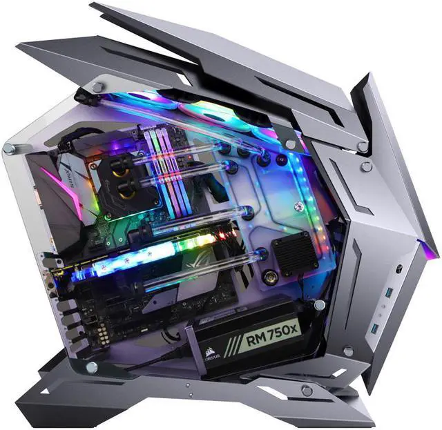 Alt view image 7 of 7 - JONSBO MechWarrior MOD-3 Gaming Computer Case Support XL-ATX Motherboard 360mm Liquid Cooler Front Panel with 5V ARGB Lighting USB 3.0 *2