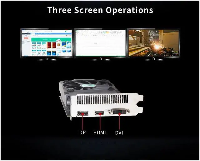 Alt view image 3 of 5 - Maxsun Radeon RX 550 4G Graphic Card GDDR5 GPU Gaming Video Card video For PC New cyclone blade cooling system 9CM large size frost blade fan