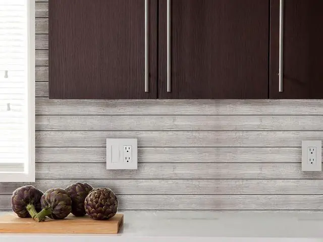 Main image of Style4 36" x 18" Faux Wood Wall Paper Wall Mural