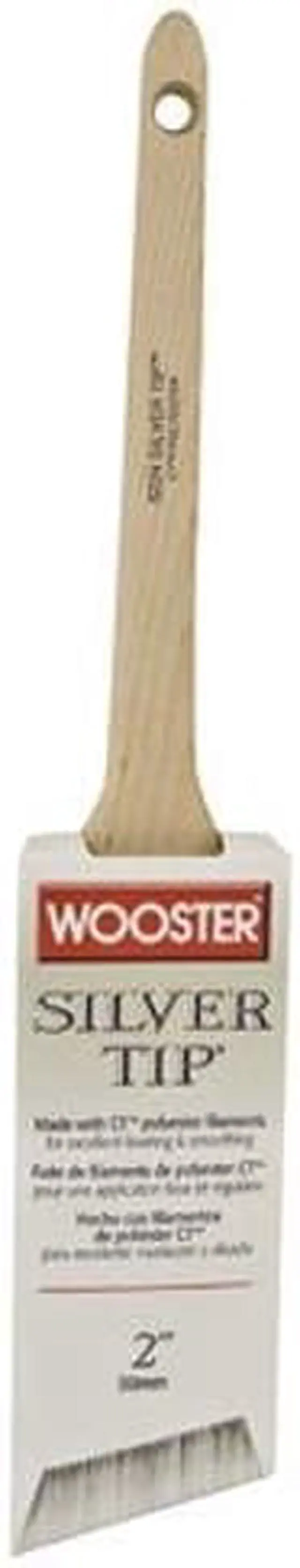 Alt view image 3 of 10 - WOOSTER 5225-2 2" Short Angle Sash Soft, Silver CT Polyester Bristle, Paint