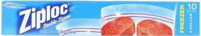 Alt view image 4 of 5 - 2Gal Ziploc Freezer Bag 10 Bags SC JOHNSON Bags & Wraps 01132 025700011323