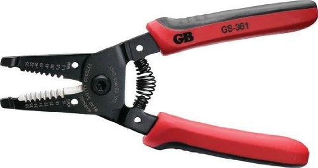 Alt view image 3 of 4 - GB GS-361 Wire Stripper Solid Stranded Wire Cushion-Grip Red Handle