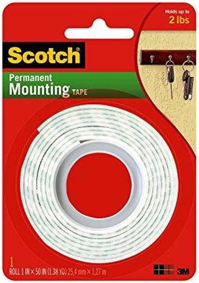 Alt view image 7 of 18 - 3M Mounting Tape Holds 2 lb. 1"x50" White 114
