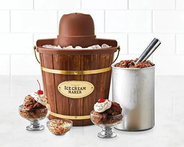 Alt view image 8 of 11 - Nostalgia Old Fashioned Ice Cream Maker ICMW400