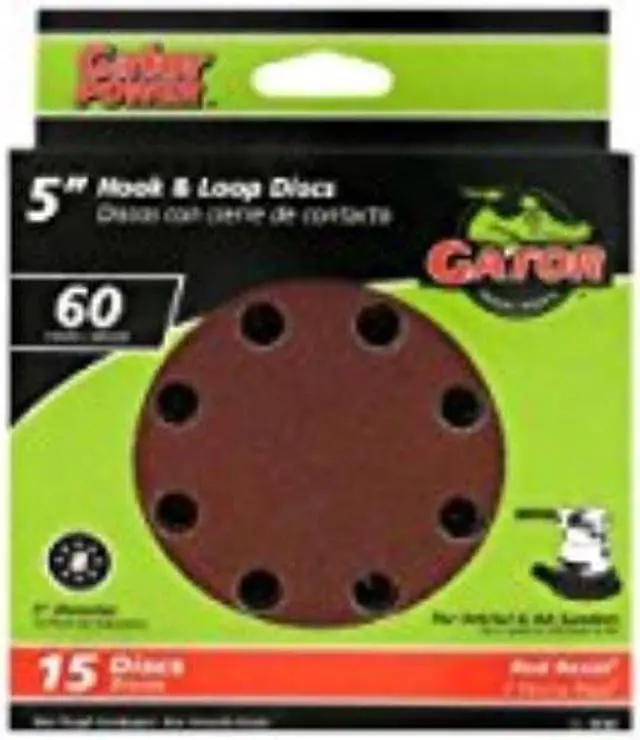 Alt view image 4 of 5 - Ali Industries 4144 5-Inch 60-Grit 8-Hole Hook &  Loop 15-Pack Hook &  L