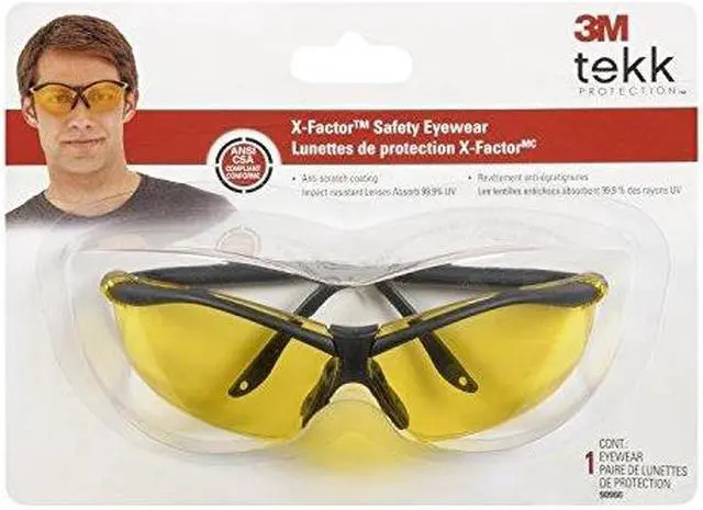 Alt view image 4 of 5 - Tekk Yellow-Tinted Safety Glasses 3M Eye Protection 90966-WV12 078371909666