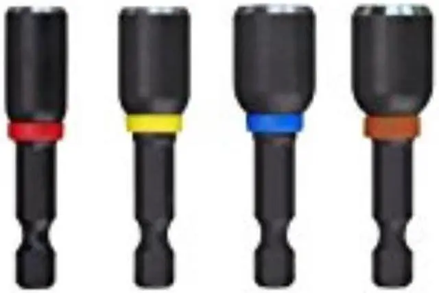 Alt view image 5 of 7 - Milwaukee 49-66-4562 4-Piece Shockwave 1-7/8-Inch Magnetic Nut Driver Set