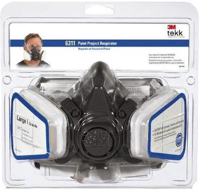 Alt view image 12 of 20 - 3M Half Facepiece Paint Spray/Pesticide Respirator Large 6311PA1A