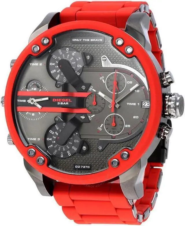 Alt view image 3 of 3 - Men's Diesel Mr. Daddy 2.0 DZ7370 Watch - Red