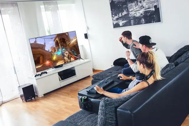 Alt view image 4 of 10 - Couchmaster CYCON - Couch Gaming Lapboard/Lapdesk for Keyboard/Mouse (PC / PS4 / XboxOne) incl. Ergonomic Cushions, Mousepad, 5m Cable (Black Edition)