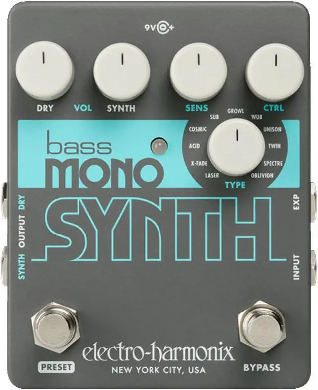 Alt view image 2 of 20 - Electro-Harmonix Bass Mono Synth Bass Synthesizer Pedal