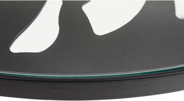 Alt view image 6 of 20 - LeisureMod Devon Tree Design Glass Top Aluminum Base Indoor Outdoor Bistro Dining Table, Black