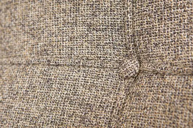Alt view image 4 of 12 - LeisureMod Bellefonte Mid-Century Pavilion Accent Ottoman in Oatmeal Wool