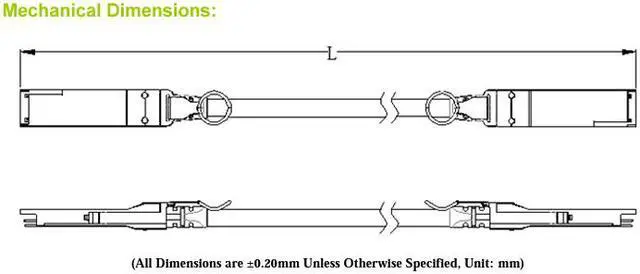 Alt view image 2 of 2 - 100G QSFP28 DAC Cable, 30AWG, 1 Meter (1m), Passive Direct Attach Copper, Compatible with Brands Equipment