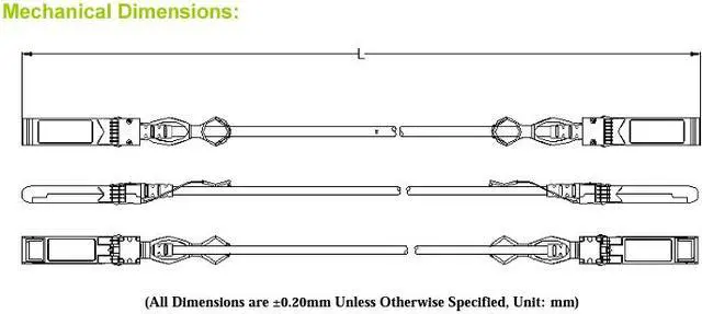 Alt view image 2 of 2 - 25G SFP28 DAC Cable, 30AWG, 1 Meter (1m), Passive Direct Attach Copper, Compatible with Brands Equipment