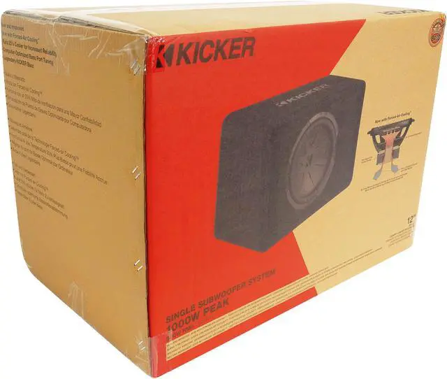 Alt view image 6 of 20 - KICKER 48VCWR122 CompR 12" 1000w Car Subwoofer+Vented Sub Box Enclosure Comp12